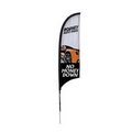 7' Razor Sail Sign Kit Single-Sided w/Spike Base